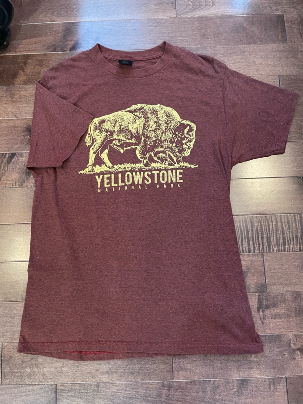 Yellowstone National Park Maroon Graphic Tee - Men
